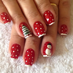 Christmas-Themed Nail Art Set – Perfect for Holiday Nail Designs