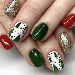 Christmas-Themed Nail Art Set – Perfect for Holiday Nail Designs