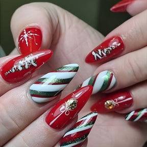 Christmas-Themed Nail Art Set – Perfect for Holiday Nail Designs