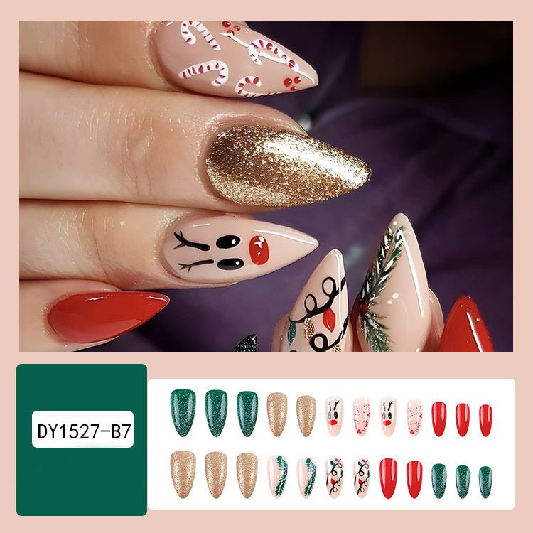 Christmas-Themed Nail Art Set – Perfect for Holiday Nail Designs