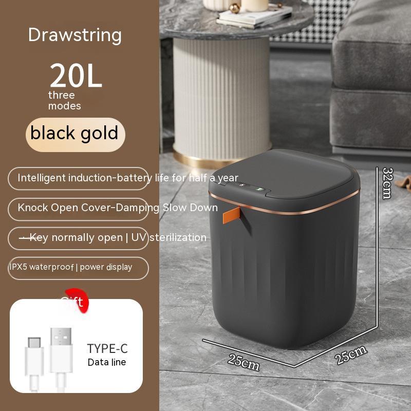 Smart Trash Can With Lid For Bedroom And Living Room Kitchen Storage Box Trash Can Induction Small Car Box Automatic Smart Dustbin Smart Trash Bin Nabisa