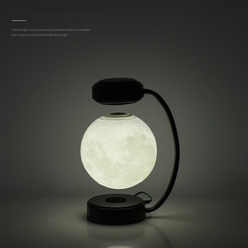 3D LED Moon Night Light Wireless Magnetic Levitating Rotating Floating Ball Lamp For School Office Bookshop Home Decoration - #nabisa#