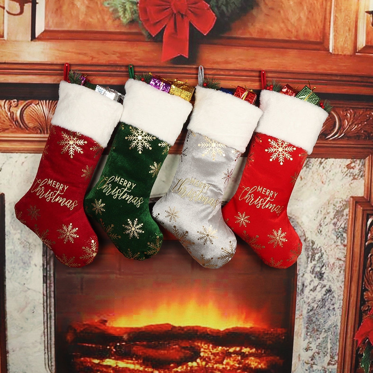 Christmas Decorative Stockings Embroidery Candy - #nabisa#