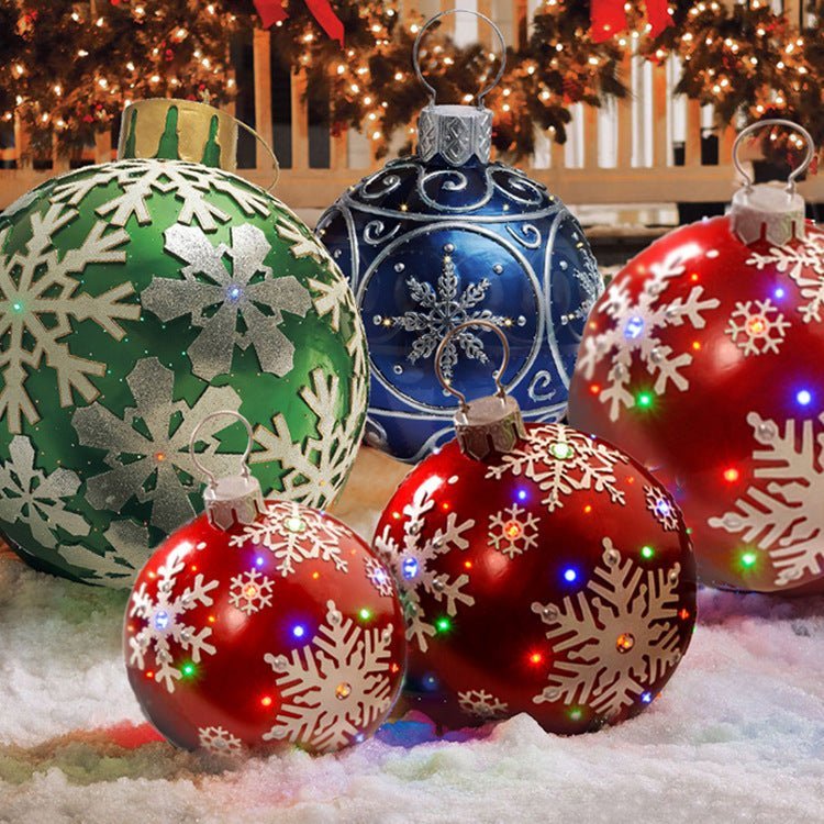 Christmas Ornament Ball Outdoor Pvc 60CM Inflatable Decorated Ball PVC Giant Big Large Balls Xmas Tree Decorations Toy Ball - #nabisa#