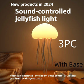 Color Changing Can Be Hung Can Stand Voice Control Jellyfish Lamp