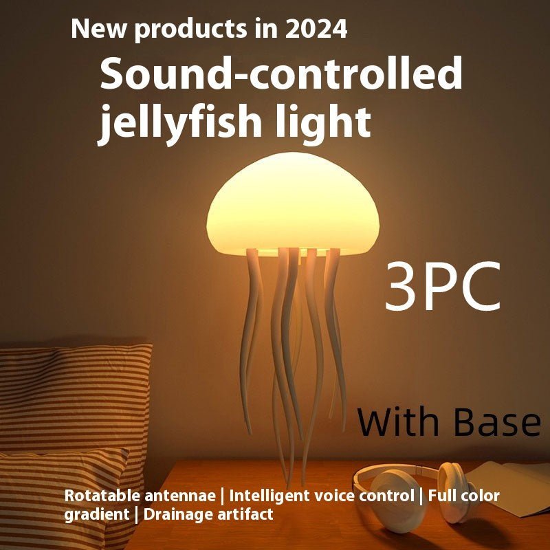 Color Changing Can Be Hung Can Stand Voice Control Jellyfish Lamp - #nabisa#