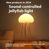 Color Changing Can Be Hung Can Stand Voice Control Jellyfish Lamp - #nabisa#