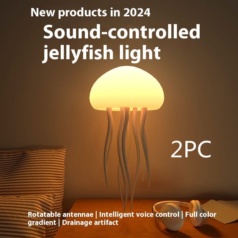 Color Changing Can Be Hung Can Stand Voice Control Jellyfish Lamp