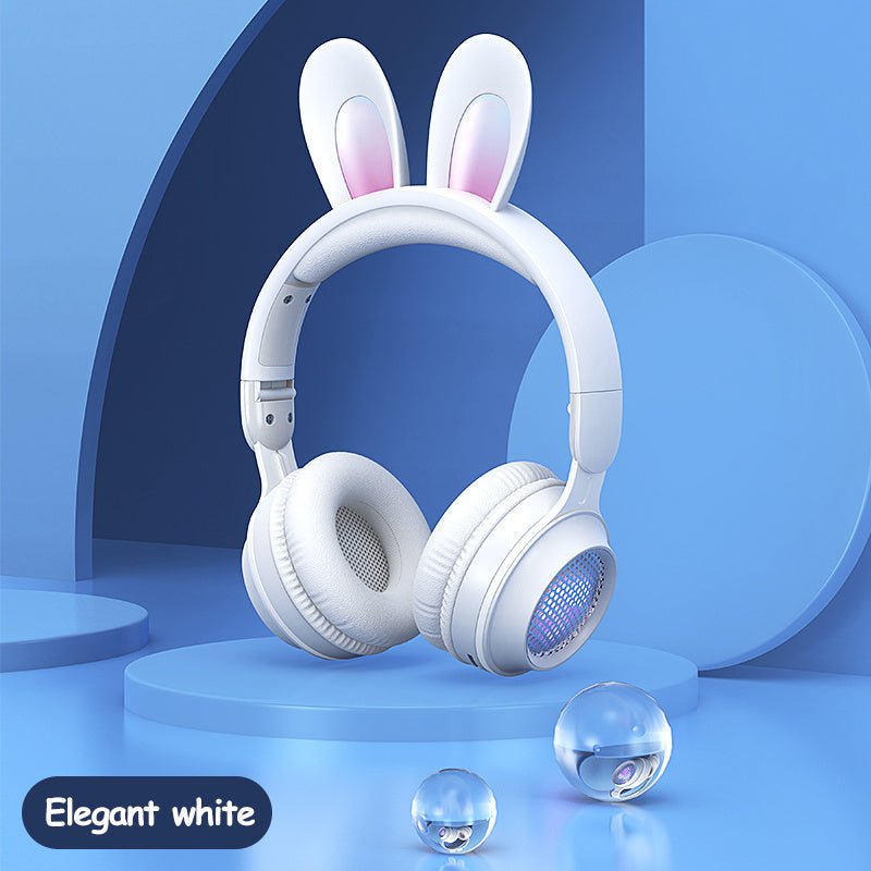 Rabbit Ear Headphones Wireless Luminous Extendable Wheat Headphones Nabisa