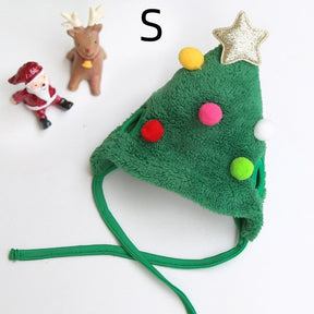 Dog Cat Pet Christmas Hat Saliva Towel Bib