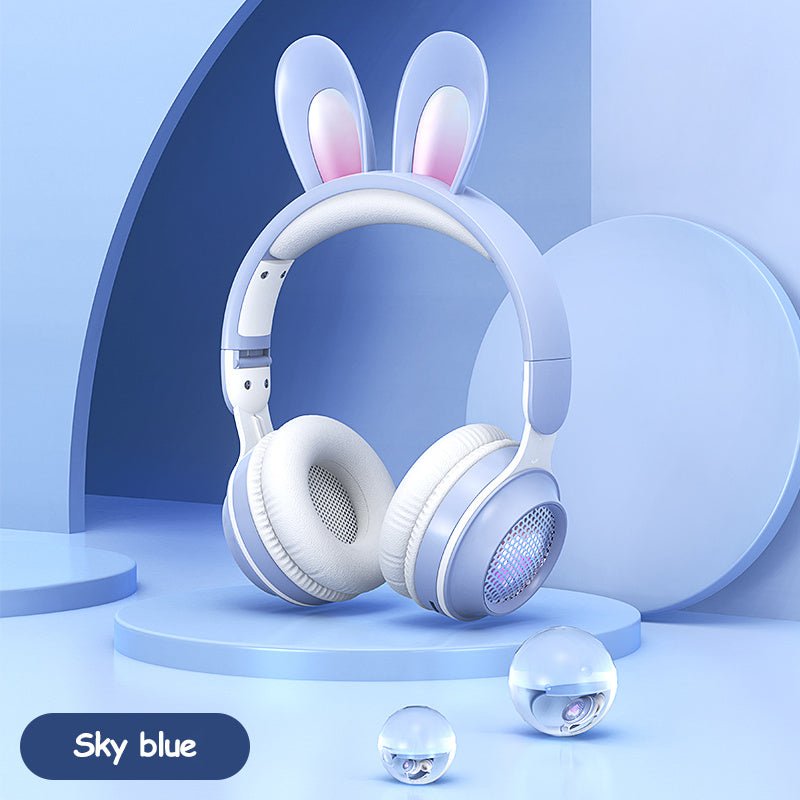 Rabbit Ear Headphones Wireless Luminous Extendable Wheat Headphones Nabisa