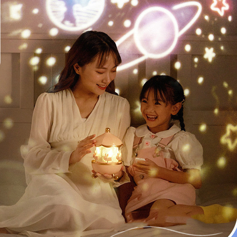 Night Light Projector Kids Nursery Children Room Space Rotation USB Rechargeable Led Night Lamp 12 Films Birthday Christmas Gift Nabisa