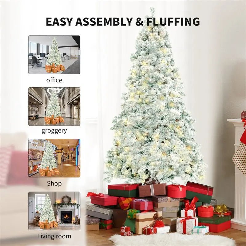 More Discount Off! PVC Artificial Snow Christmas Tree – Mall & Window Decoration, Cedar Christmas Tree, Holiday Decoration Supplies - #nabisa#