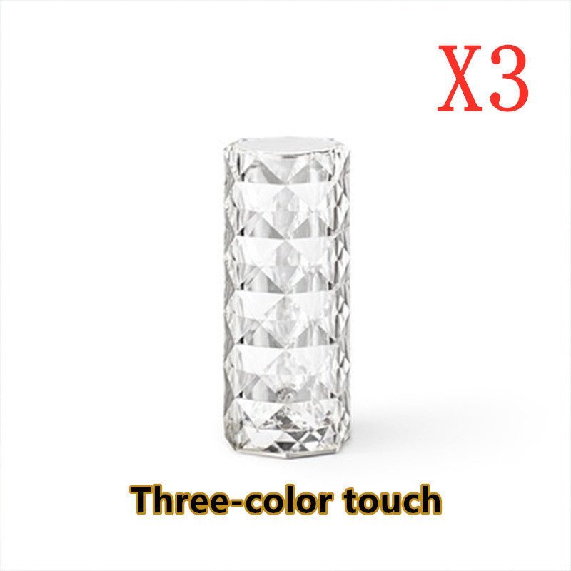 Nordic Crystal Lamp USB Table Lamps Bedroom Touch Dimming Atmosphere - #nabisa#